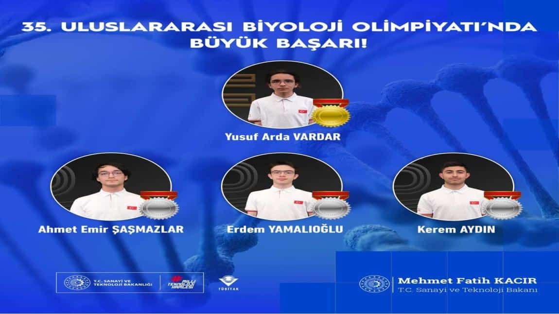 35. Uluslararası Biyoloji Olimpiyatı’nda altın madalya 